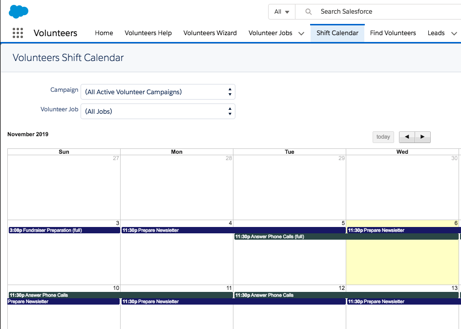 Integrating Salesforce WordPress Calendar NPSP Volunteer