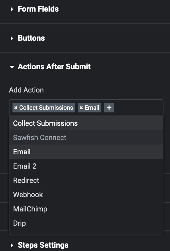 Actions after Submit Elementor Salesforce