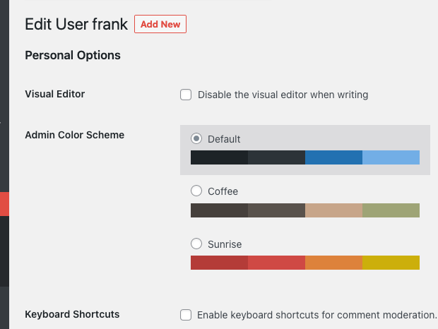 user profile page salesforce wordpress
