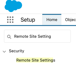 Remote Site from Setup