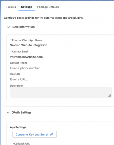Screenshot of where to View Consumer Key and Consumer Secret in External Client App